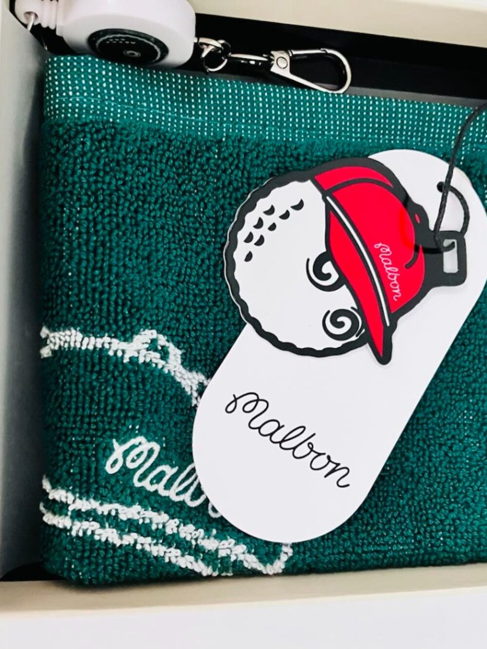 MALBON Golf Club Cleaning Towel Hanging Golf Ball Club Wipe Accessory Green